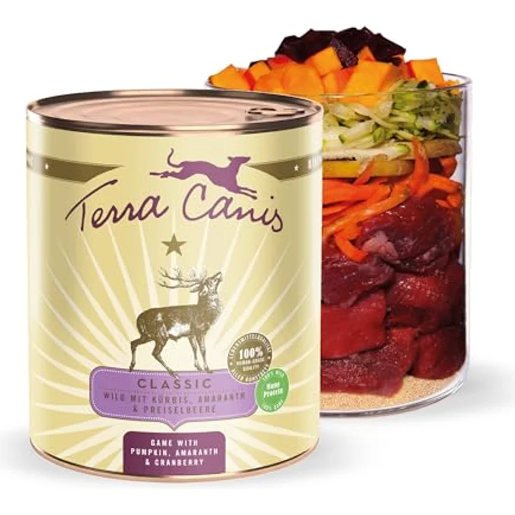Terra Canis Wild, Kürbis & Preiselbeere - Classic Nassfutter, 800g I Premium Hundefutter in 100% Lebensmittelqualität, allergen- & getreidearm, glutenfrei – Bild 1