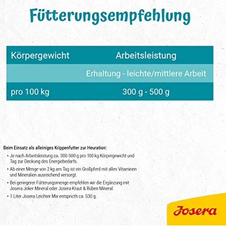 Josera Leichter Mix, haferfreies Apfelmüsli für Pferde in leichter Arbeit, 20 kg, proteinreduziert und vollwertig mineralisiert – Bild 3