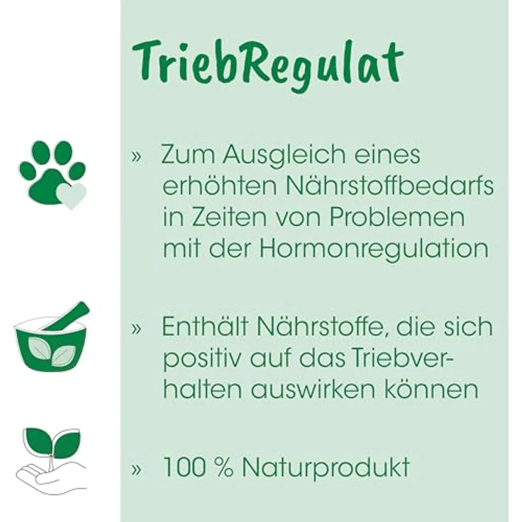 cdVet TriebRegulat für Hunde, Natürliche Unterstützung beim Triebverhalten mit Mönchspfeffer, Ergänzungsfuttermittel, 120g, ohne Zusätze – Bild 2
