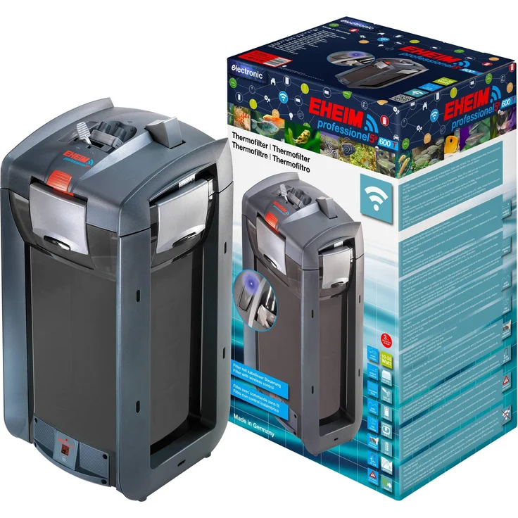 Eheim Thermo-Aussenfilter 600 l, integrierter Heizfilter für Süsswasser-Aquarien