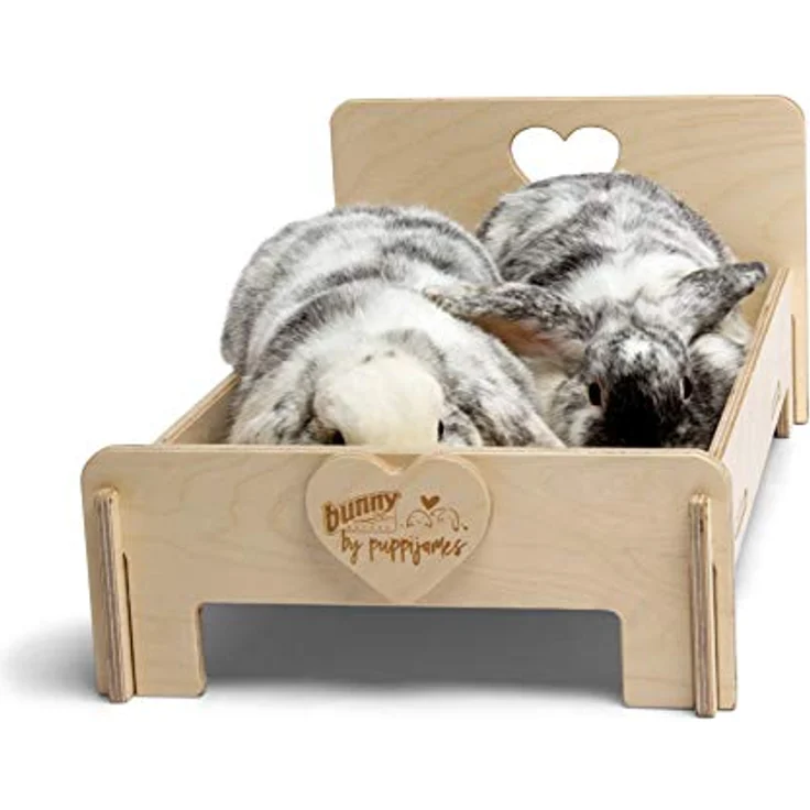 Bunny Nature Tierbett Schlummerkiste aus Birkenholz, erhöhte Liegefläche, 30,7 x 21,5 x 51,8 cm – Bild 4