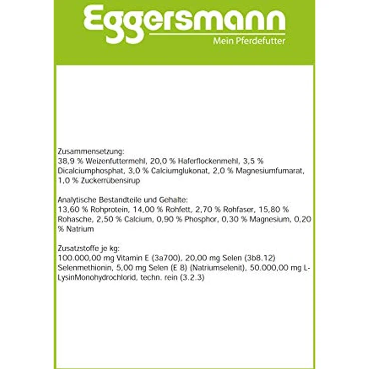 Eggersmann Profi Vitamin E und Selen, Ergänzungsfuttermittel zur Unterstützung der Muskulatur für Pferde, 1 kg Dose – Bild 3