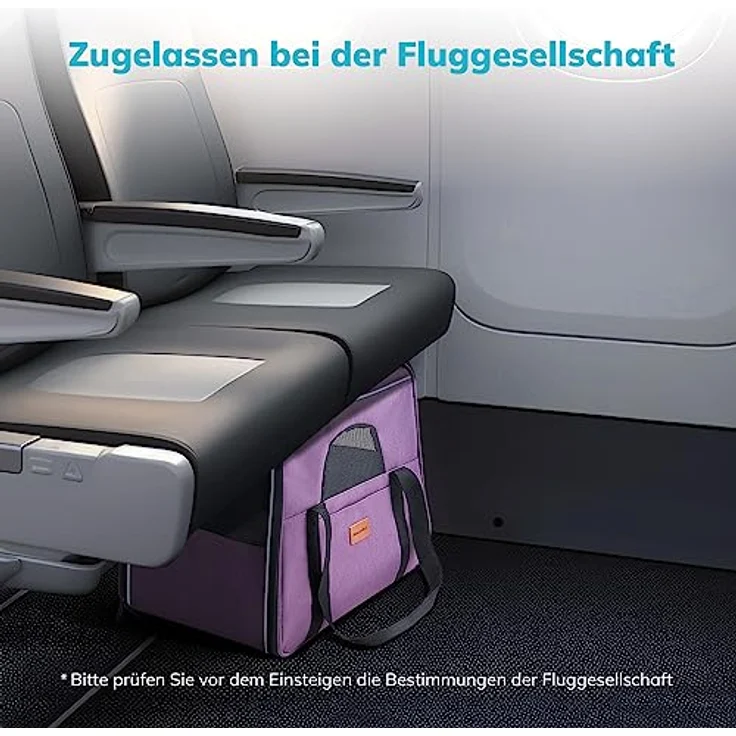 Morpilot Katzentransportbox für große Katzen und Welpen bis 7kg, faltbare Hunde- und Katzentasche mit Sicherheit Reißverschlüssen und atmungsaktivem Netz, in Blau – Bild 5