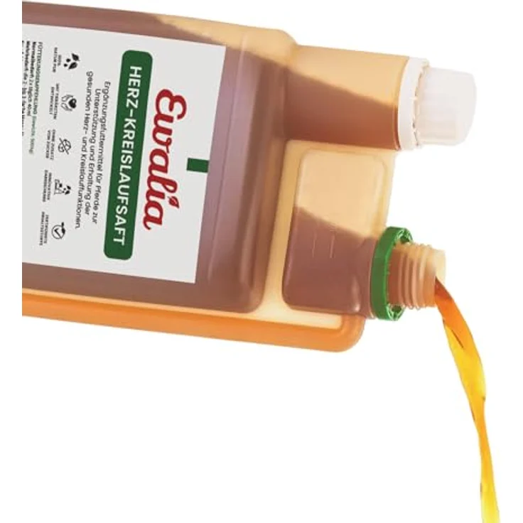 Ewalia Herz-Kreislaufsaft, Ergänzungsfuttermittel für Pferde zur Förderung der Herzgesundheit, 100% Kräuterformel, 1 Liter – Bild 3
