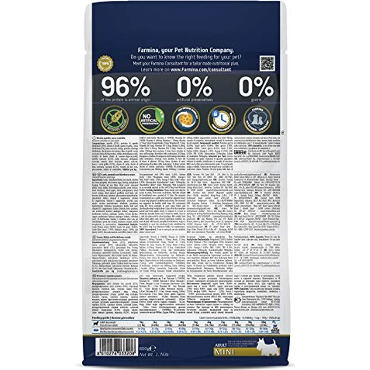 Farmina N&D Pumpkin Adult Mini Pellets Hundefutter, Trockenfutter mit Lamm und Blaubeere, ohne Mais, 800 g – Bild 2