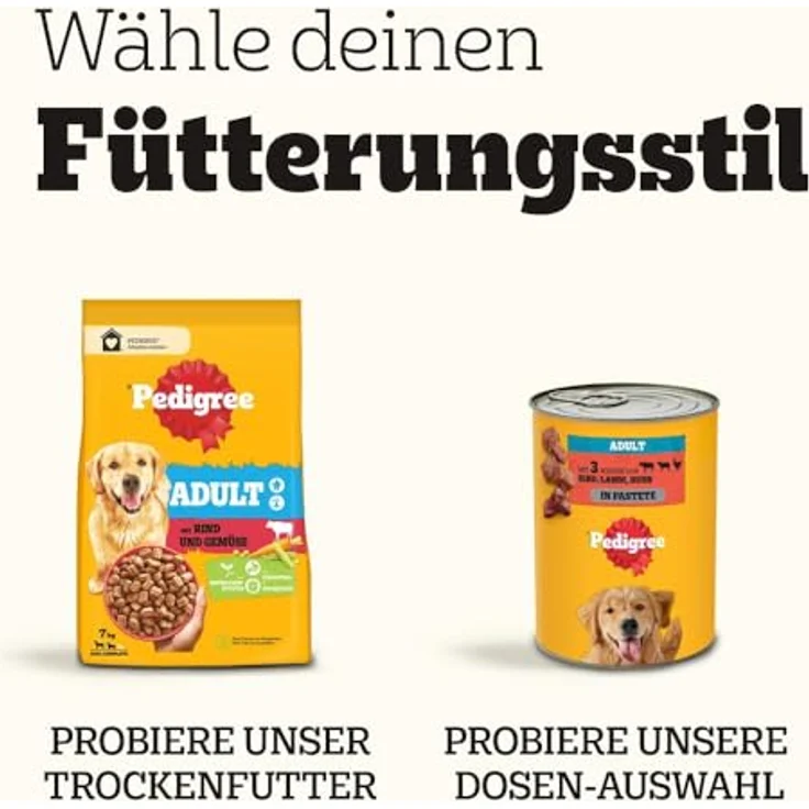 Pedigree Nassfutter Hund Adult, Multipack mit Huhn, Rind, Truthahn & Lamm, in Sauce, 40x100 g – Bild 10