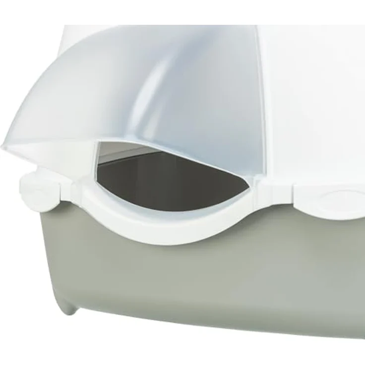 Trixie Outdoor Katzentoilette Davio Top – Wettergeschützte Katzentoilette für den Außenbereich mit überdachtem Eingang – grau – 56 × 39 × 39 cm – Bild 5