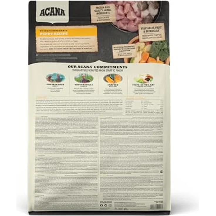ACANA Puppy Recipe, Hundefutter für Welpen, hohe Fleischanteil (70%), 11,4 kg – Bild 2