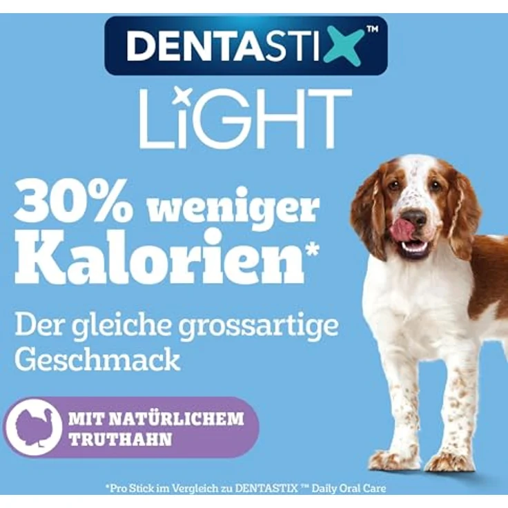 Pedigree Dentastix Light, Zahnpflege Snack für mittelgroße Hunde (10 - 25 kg), kalorienreduziert, mit natürlichem Truthahn, Multipack (168 Stück) – Bild 2
