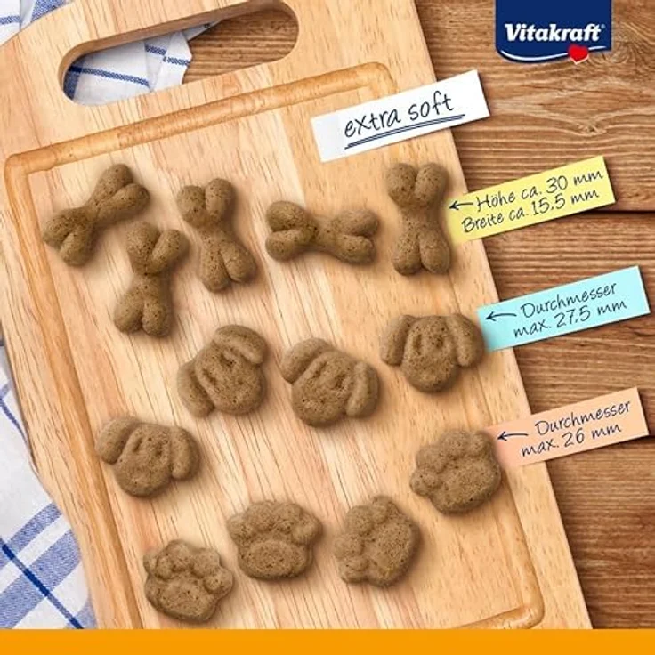 Vitakraft Noshies Truthahn, Hundesnack Sparpaket mit 3 Formen, 4 x 90 g, mit Vitalstoffen – Bild 3