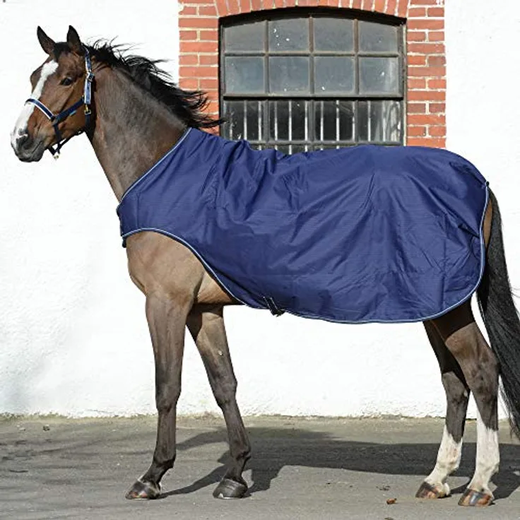 Bucas Walker Rug 50g, Wasserdichte Nierendecke in Navy/Silver, Größe 155