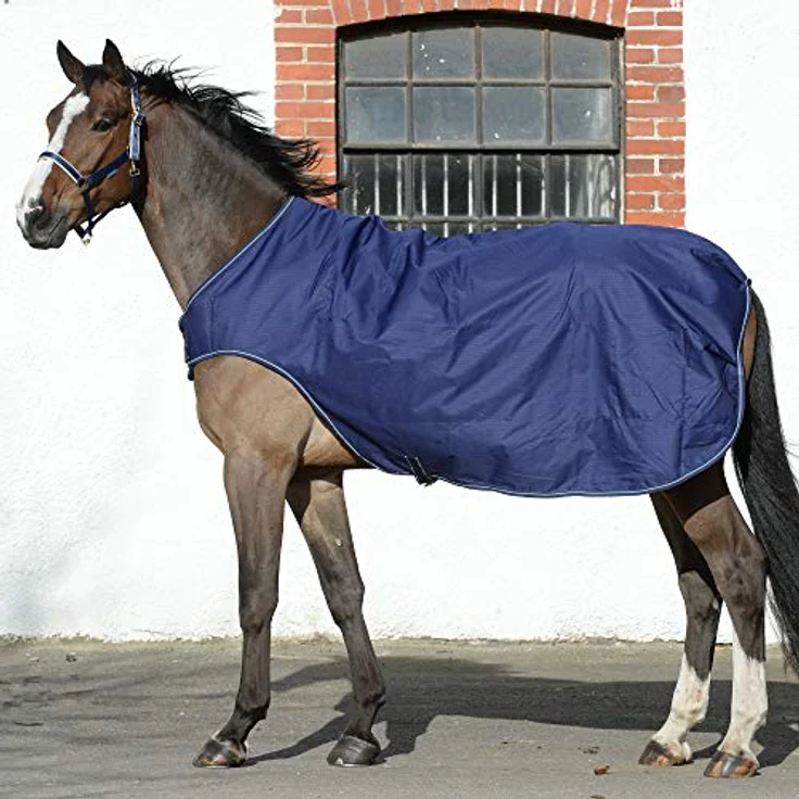 Bucas Walker Rug 50g, Wasserdichte Nierendecke in Navy/Silver, Größe 155 – Bild 1