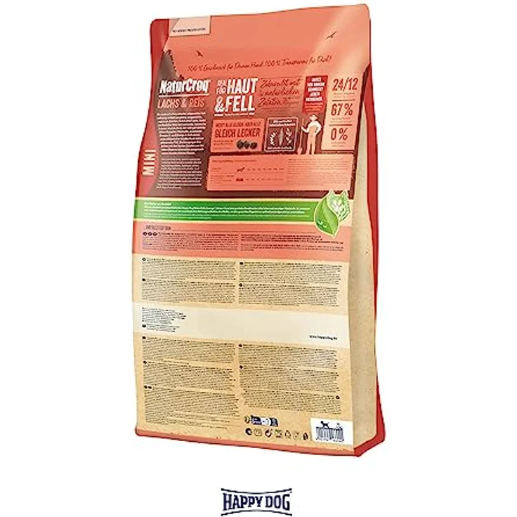 Happy Dog NaturCroq Mini, Trockenfutter für kleine Hunde mit Lachs und Reis, 4kg, mit heimischen Kräutern – Bild 4