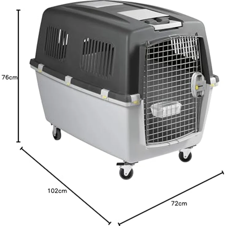 Trixie Transportbox Gulliver hellgrau-dunkelgrau L: 73 × 75 × 104 cm – Bild 3