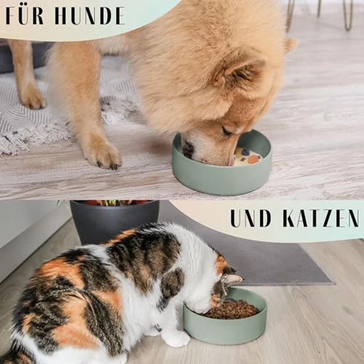 ne&no® Silikon Fressnapf 1200 ml, rutschfester Hundenapf für kleine und mittelgroße Hunde, spülmaschinenfest und geruchsneutral – Bild 5