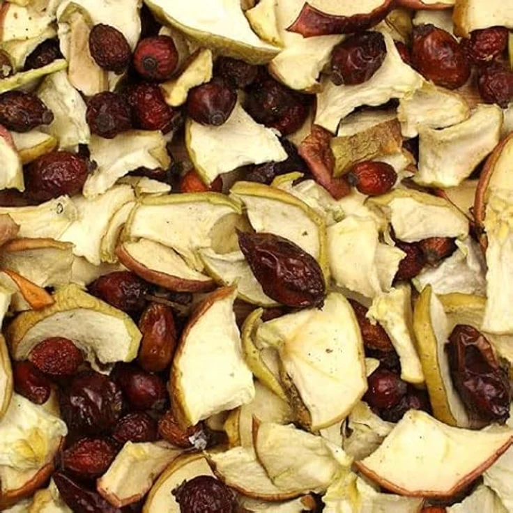 JR FARM Hagebutten-Apfelchips 125 g, fruchtige Mischung aus sonnengereiften Äpfeln und Hagebutten, ballaststoffreich und vitamin C-haltig, gentechnikfrei – Bild 2