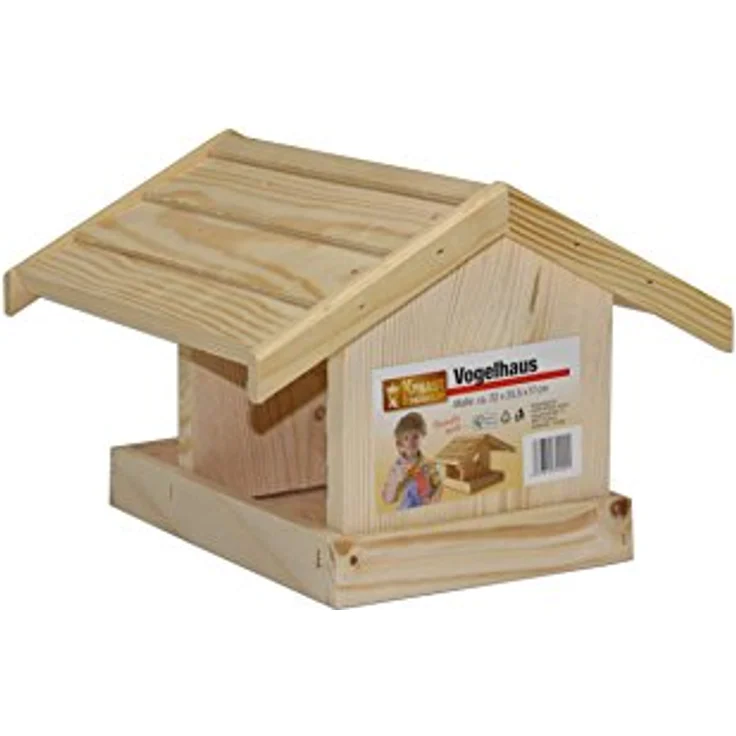 Kynast Garden Vogelhaus Holz klein, zum selber bemalen, Futterhaus für Vögel – Bild 3