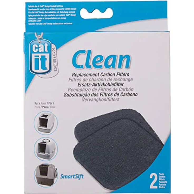 Catit Katzentoilette Ersatz Karbon Filter - Passend für Catit Katzentoiletten, zur Geruchskontrolle – Bild 2