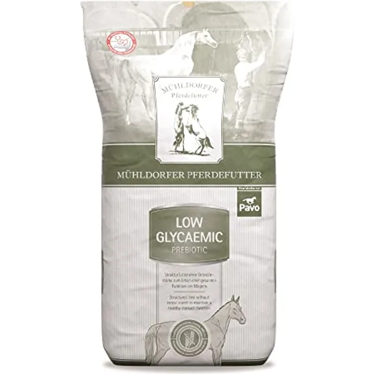 Mühldorfer Low Glycaemic Prebiotic, 15 kg, ohne Getreide und Melasse, empfohlen bei EMS, Cushing, PSSM, KPU & Hufrehe