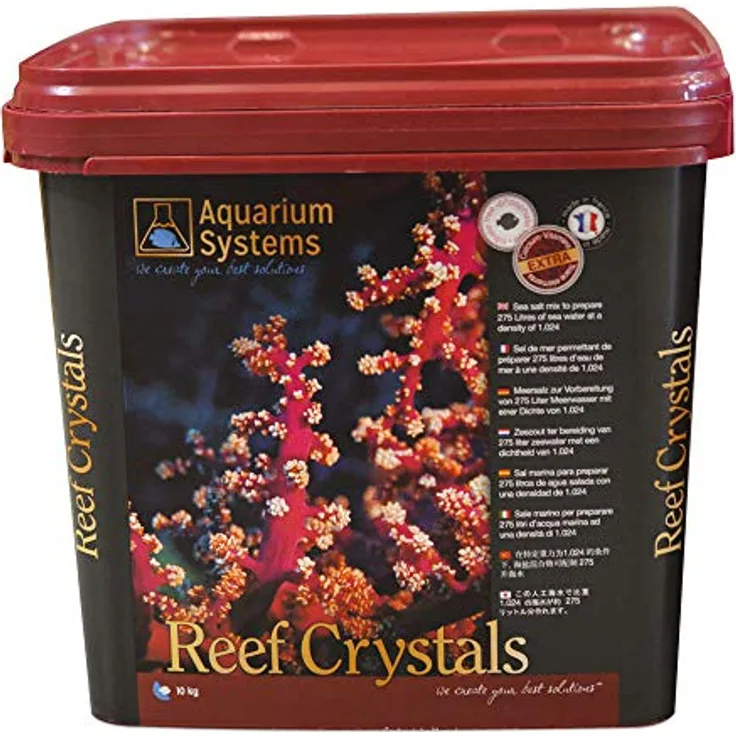 Aquarium Systems Reef Crystals Meersalz, 10 kg, angereichert mit Vitaminen, Kalzium & Spurenelementen, schnell löslich, reduzierte Schwermetalle