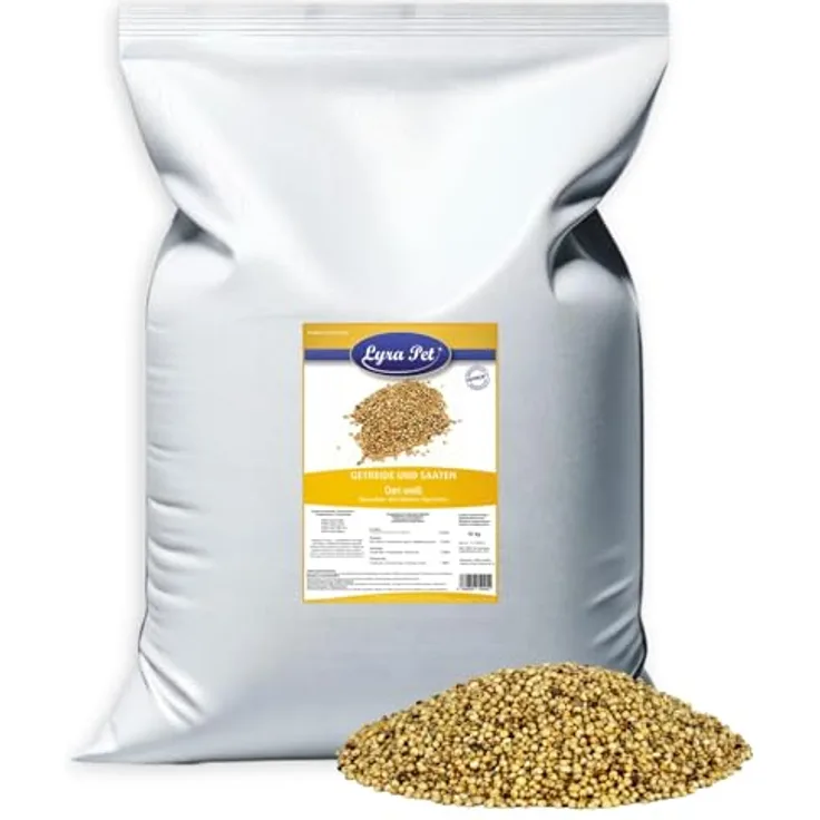 Lyra Pet® Dari weiß 20 kg, Ergänzungsfutter für Wildvögel & Kleinnager, reich an Kohlenhydraten & Ballaststoffen, nährstoffreiches ganzjähriges Vogelfutter aus Sorghum-Hirse