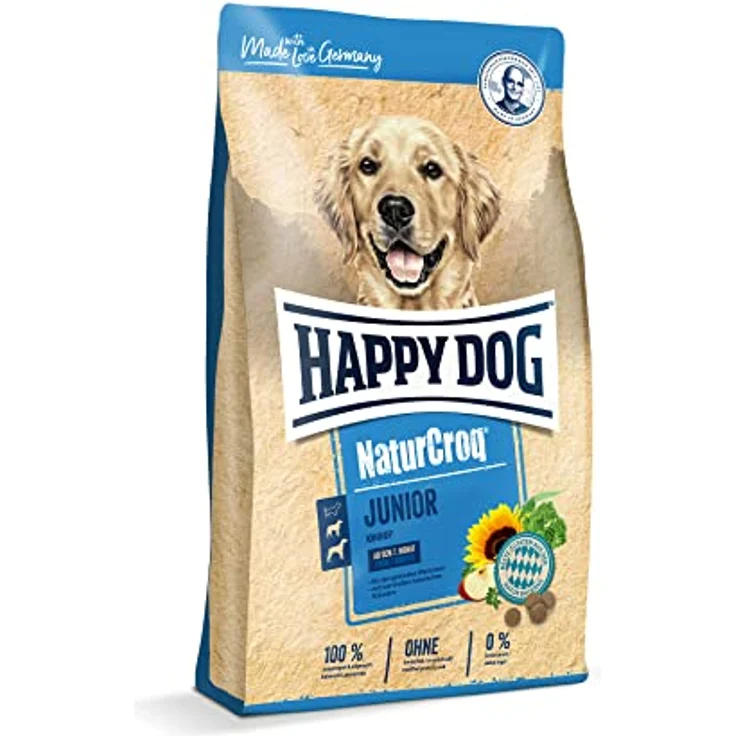 Happy Dog Premium NaturCroq Junior, Trockenfutter für Junghunde ab 7 Monaten, 1kg – Bild 1