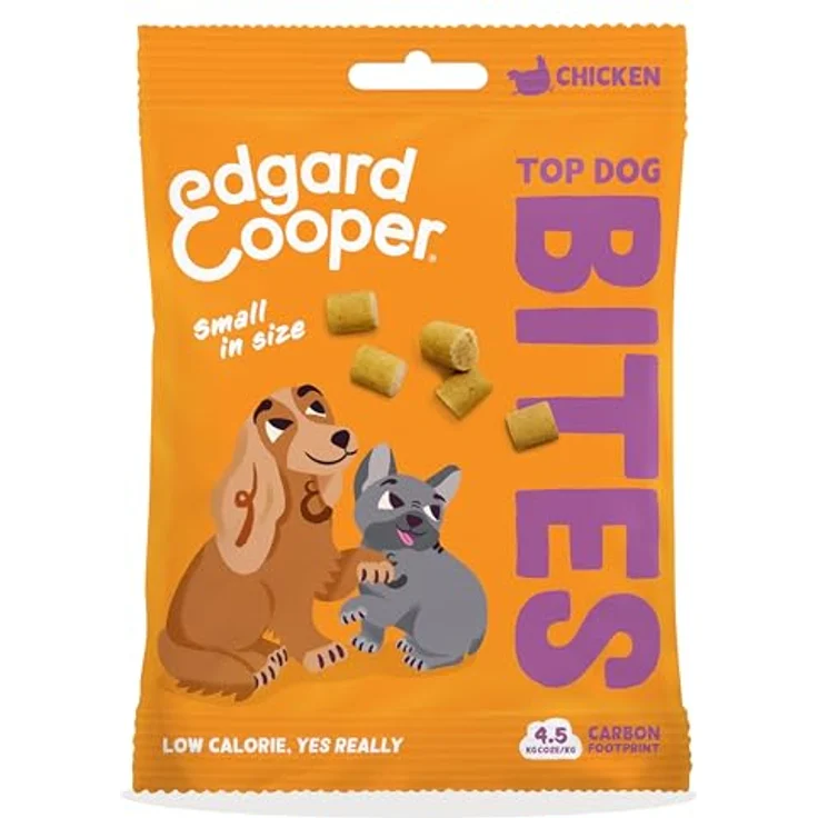 Edgard Cooper Top Dog Bites Chicken, 50 g, Getreidefreie Hundeleckerlis mit frischem Huhn, hochproteinreich, natürliche Zutaten – Bild 1
