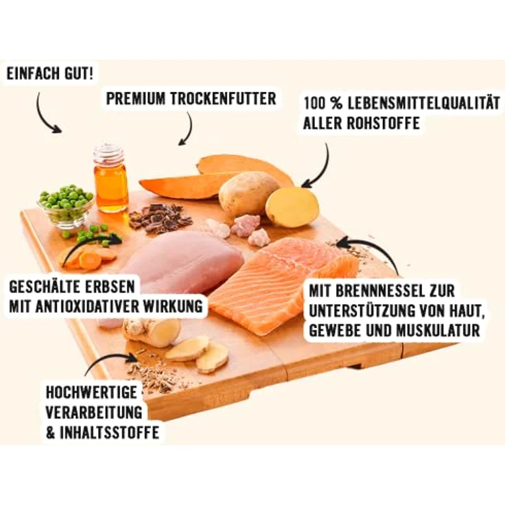 DOGS' n TIGER Schlemmermäulchen Trockenfutter für Katzen, 75% Fleischanteil, ohne Zucker & Getreide (Truthahn und Lachs mit Gemüse | 1,5 kg) – Bild 3