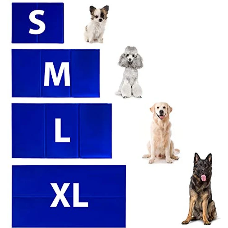 lionto Kühlmatte für Hunde & Katzen, selbstkühlende Kühldecke 120x80 cm in Blau, faltbar, leichte Reinigung, kratzfest, ohne Strom – Bild 5