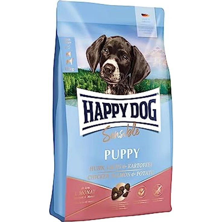 Happy Dog Supreme Sensible Puppy, Trockenfutter mit Lachs und Kartoffel, glutenfreie Rezeptur, 2x10kg – Bild 1