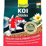 Tetra Pond Koi Sticks, Hauptfutter für Koi-Fische mit Carotinoiden und ungesättigten Fettsäuren, 4 L Beutel