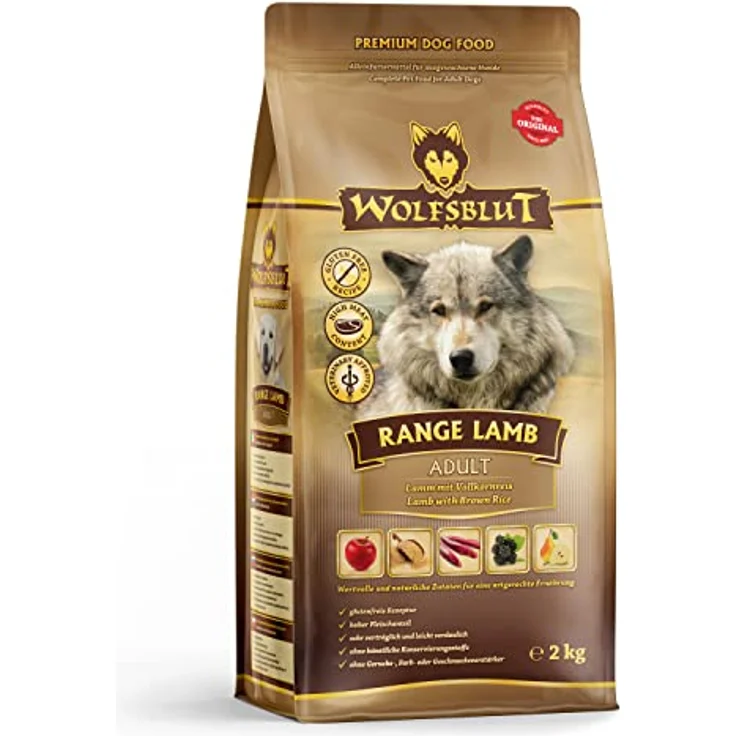 Wolfsblut Range Lamb, 2 kg Trockenfutter für Hunde, mit Lammfleisch und getreidefrei, ohne künstliche Zusätze – Bild 1