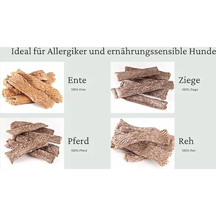 mascota vital Trockenfleisch für Hunde, 100% natürlich & schonend getrocknet, ohne Zusatzstoffe, leicht verdaulich, weicher Kausnack für Welpen, Senioren & sensible Hunde (Pferd, 100g) – Bild 4
