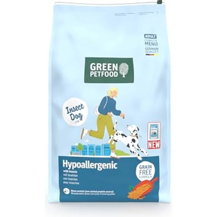 Green Petfood Hypoallergenic Insects, Hunde-Trockenfutter mit Insektenprotein, 10 kg, getreidefrei, hypoallergen – Bild 1