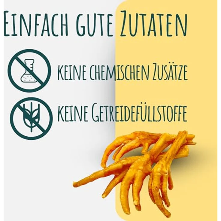 WuffSnacks Getrocknete Hühnerfüße für Hunde, 10 kg, 100% natürlich, Kauartikel für optimale Zahnpflege und wenig Fett – Bild 3