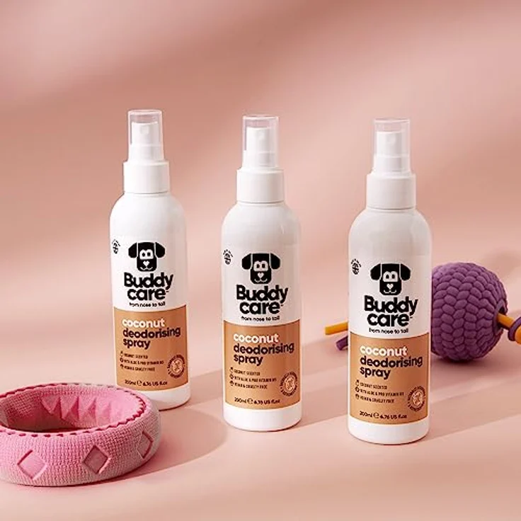 Buddycare Desodorierungsspray für Hunde – Kokosnuss – Mit Aloe Vera und Pro Vitamin B5, 200 ml, vegan, tierversuchsfrei – Bild 4