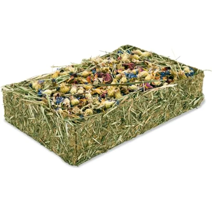JR Farm JR Heu-Schale mit bunten Blüten, 100 g für Zwergkaninchen und Nager – Bild 3