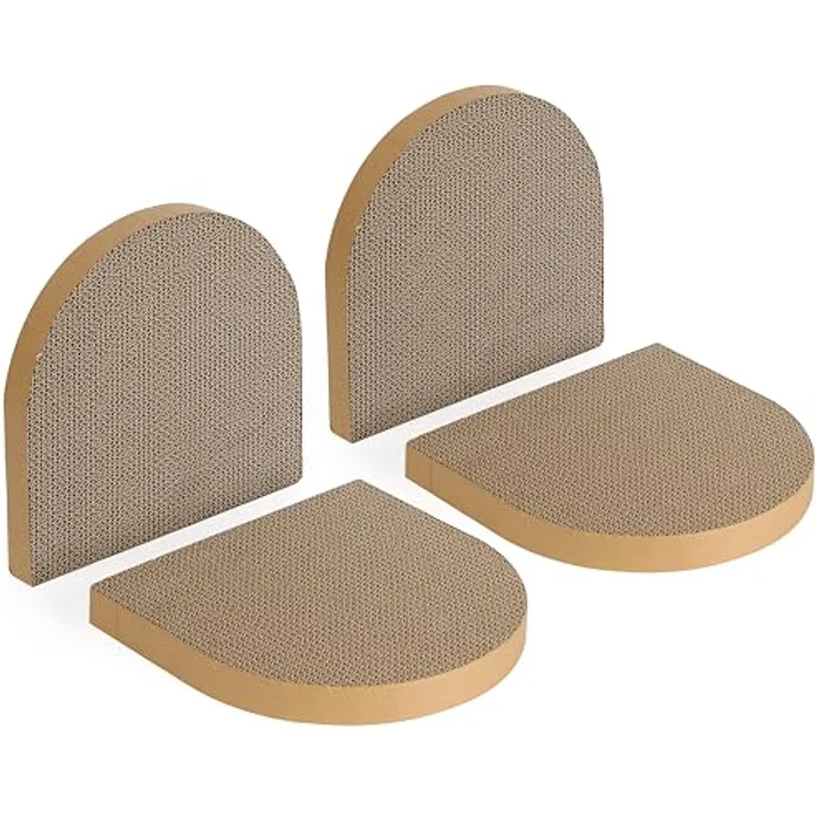 FUKUMARU 2er Set Kratzbrett für Katzen, 60 x 31 cm, langlebige Wellpappe, vertikales Design, platzsparend und leicht zu montieren