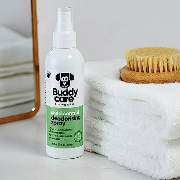 Buddycare Desodorierungsspray für Hunde, Aloe Vera und Zitronengras, pH-neutrale Formel mit Pro-Vitamin B5, 200 ml – Bild 5