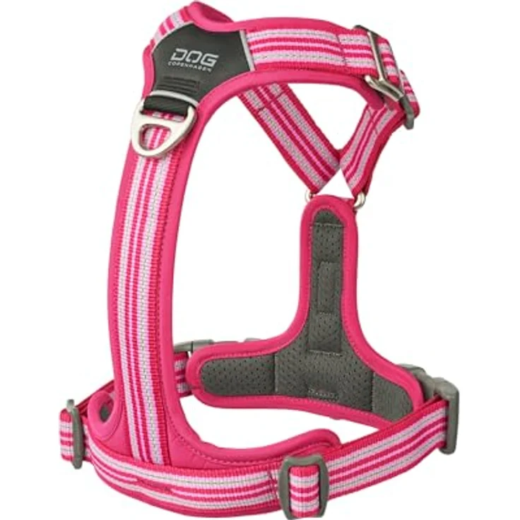 DOG Copenhagen Comfort Walk Air 3.0 Hundegeschirr, ergonomisches Welpengeschirr in Wild Rose, Größe S mit reflektierendem Besatz und zwei Leinenbefestigungen – Bild 2