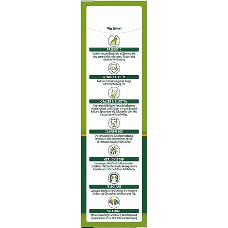 Vitakraft Vita Special Adult, Hauptfutter für Zwergkaninchen mit Gräsern und Kräutern, unterstützt die Verdauung, 600g – Bild 5