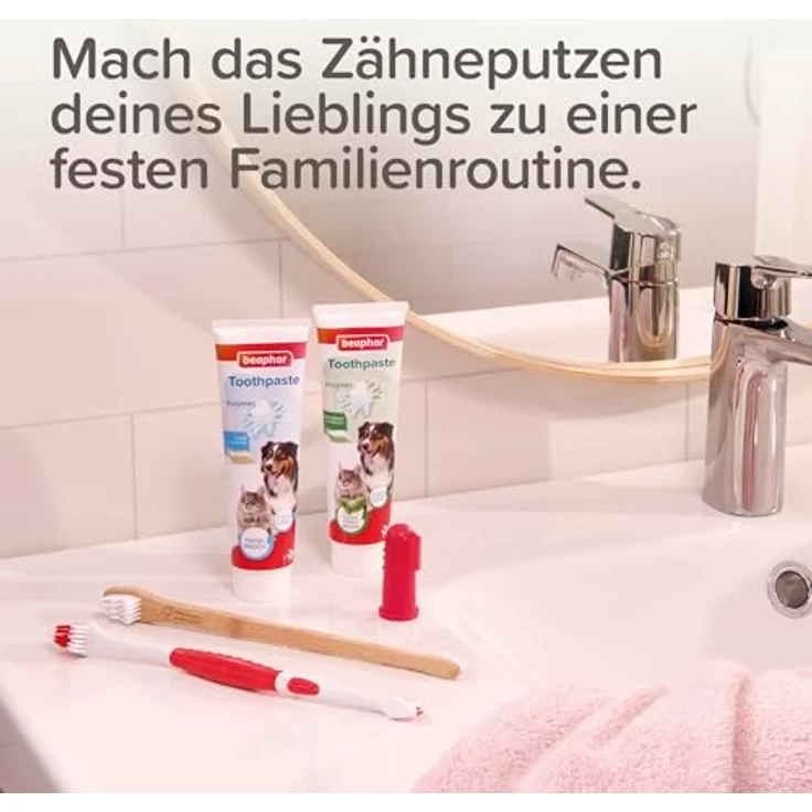 Beaphar Bambus-Zahnbürste, ergonomisches Design mit Bienenwachsgriff und zwei Bürstenkopfgrößen für optimale Zahnpflege bei Hunden – Bild 5