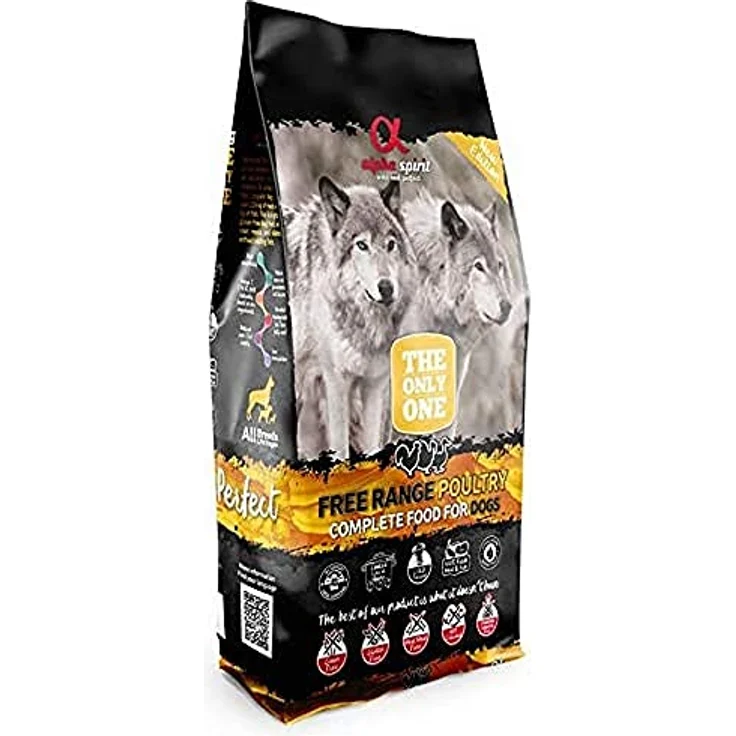 Alpha Spirit 4206412, Hunde-Trockenfutter mit 85% frischem Geflügelfleisch, gluten- und getreidefrei, 12 kg – Bild 1