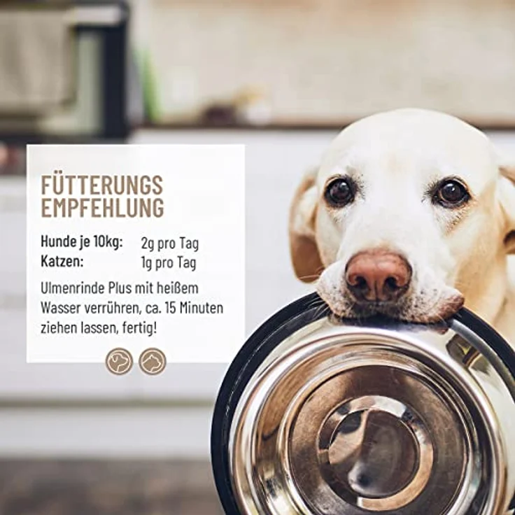 ReaVET Ulmenrinde Plus, stark schleimendes Pulver ohne Aufkochen für Hunde & Katzen, 120g, naturrein in Premiumqualität, unterstützt Verdauung und Darmflora – Bild 4