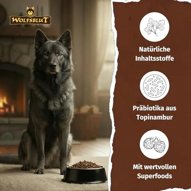 Wolfsblut Dark Forest Adult, Getreidefreies Hunde-Trockenfutter mit Wildfleisch und Superfoods, 12,5 kg – Bild 3