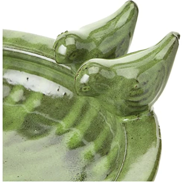 Esschert Design Keramik Vogelbad Farbe grün – Bild 4
