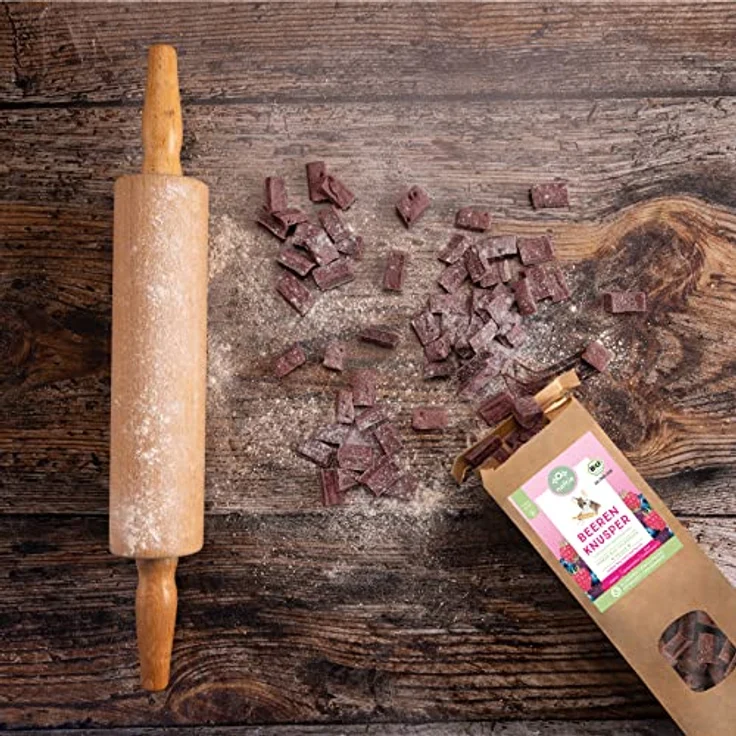 naftie Bio Leckerlies Beeren Knusper Hundekekse, vegane Hundeleckerli aus Dinkelvollkorn, ohne Zucker, handgebacken, 150g – Bild 1
