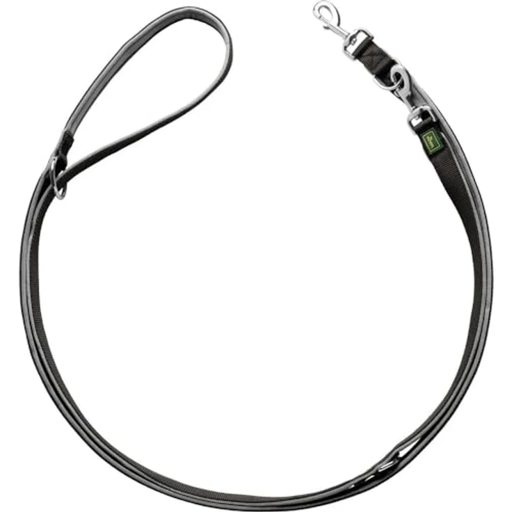Hunter Hunde-Leine verstellbar Neopren schwarz-grau 20-200 – Bild 2