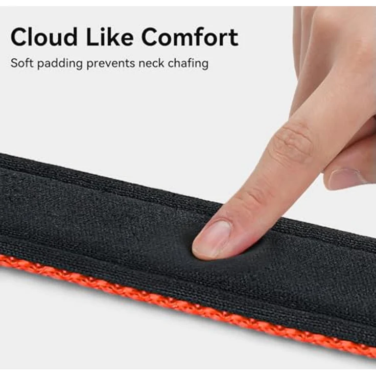 Joytale Gepolstertes Hundehalsband aus Neopren Nylon, Verstellbar für Große Hunde, Reflektierend, L, Orange – Bild 4
