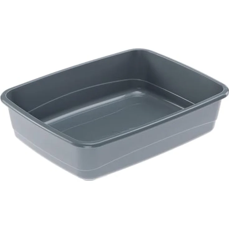 Ferplast Katzenklo Nip 10, offene Katzentoilette aus Kunststoff, leicht zu reinigen, L 46,5 x W 35,5 x H 11,5 cm – Bild 1